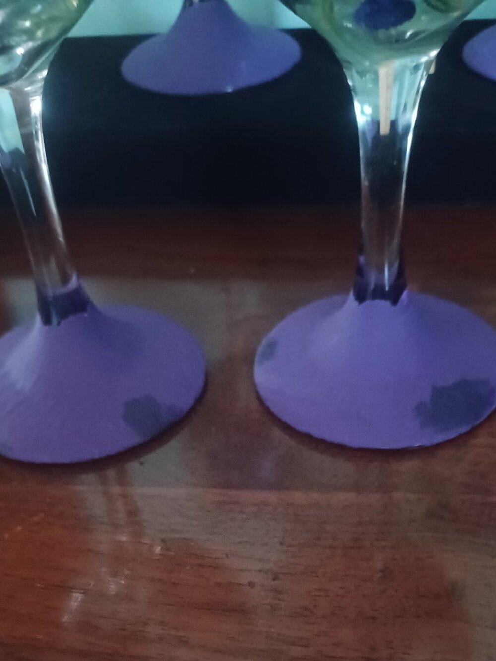 Pair of Hand-Painted Wine Glasses (or all 4) - Picture 6 of 7